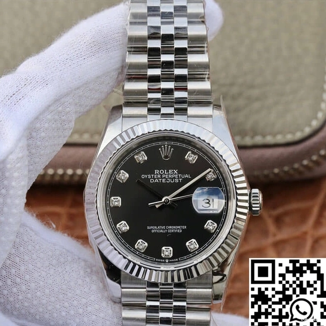 M126234-0027 Rolex Factory Datejust GM Diamond-se Black Dial 1223